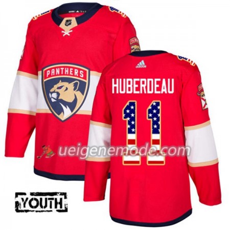 Kinder Eishockey Florida Panthers Trikot Jonathan Huberdeau 11 Adidas 2017-2018 Rot USA Flag Fashion Authentic
